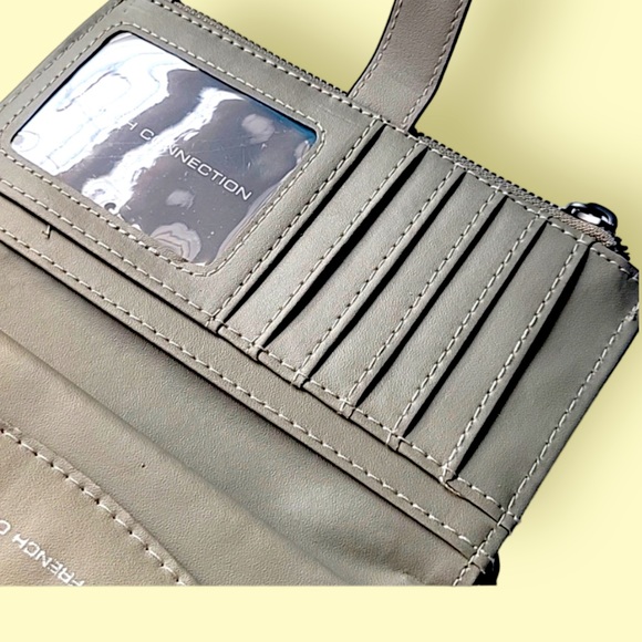 NWT FRENCH CONNECTION COLOR: slate green honey CROC wristlet - Picture 3 of 6